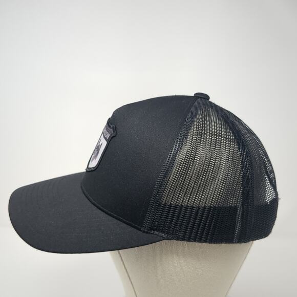 Greyson Clothiers Snapback Mesh Back Trucker Hat Black Embroidered Wolf Logo - Picture 3 of 10